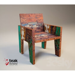 Arm chair - Solid teak chair Yossi 