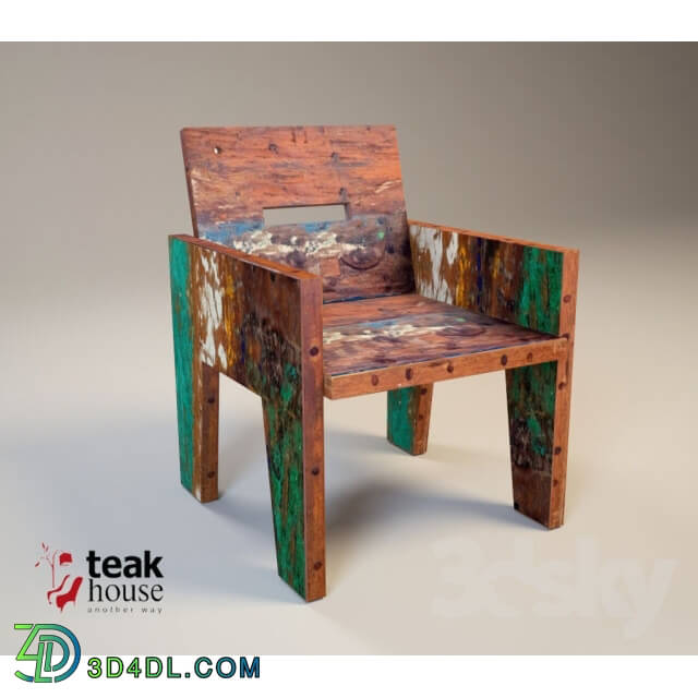 Arm chair - Solid teak chair Yossi