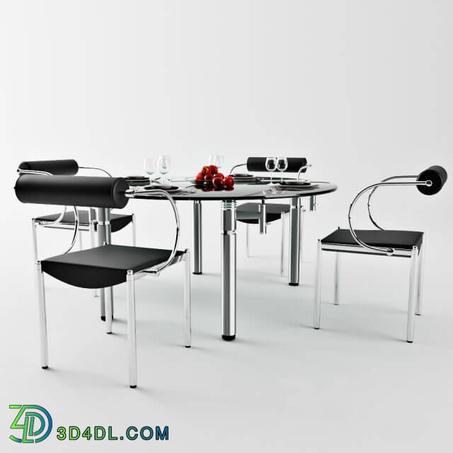 Table _ Chair - Dining table_ stekljanyj