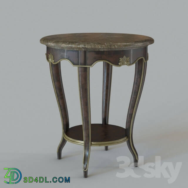 Table - Marble Top Round Side Table