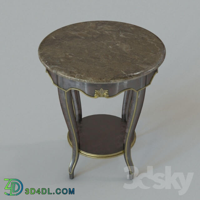 Table - Marble Top Round Side Table