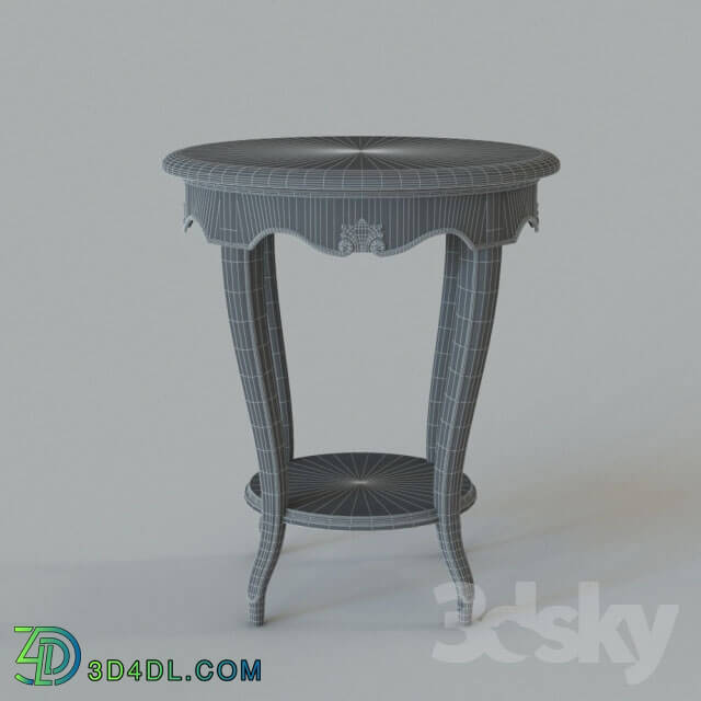 Table - Marble Top Round Side Table