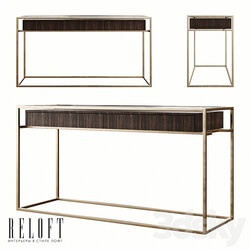 Console - Kennan console table in paldao wood and metal 