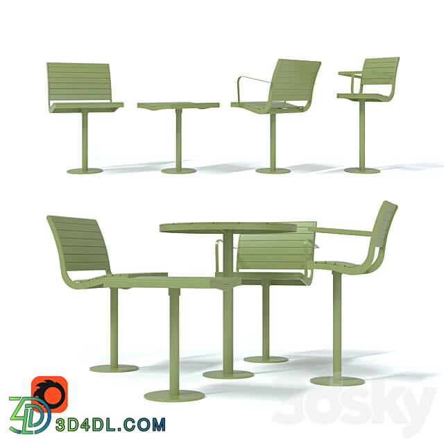 Table Chair Outdoor set Parco Lounge