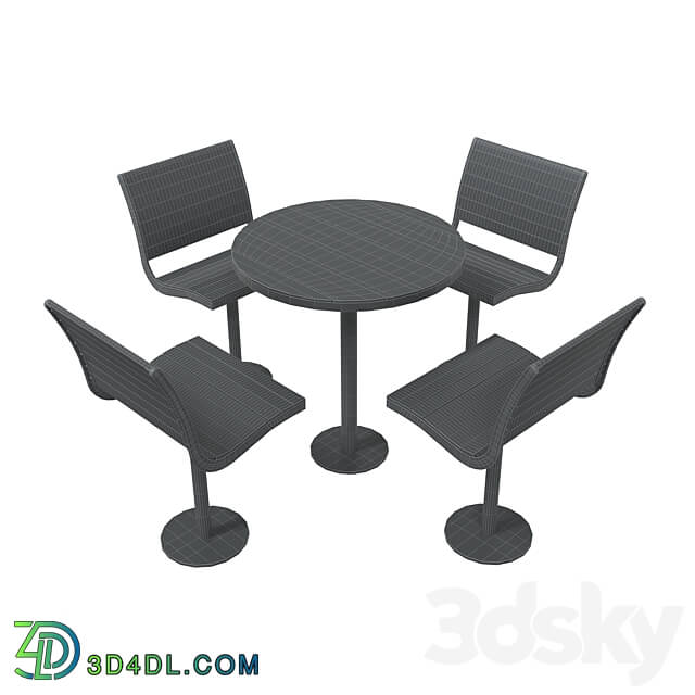 Table Chair Outdoor set Parco Lounge