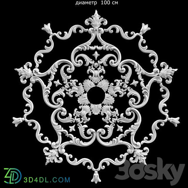 Plaster stucco molding Aurora type setting rosette No. 1 diameter 100 cm 