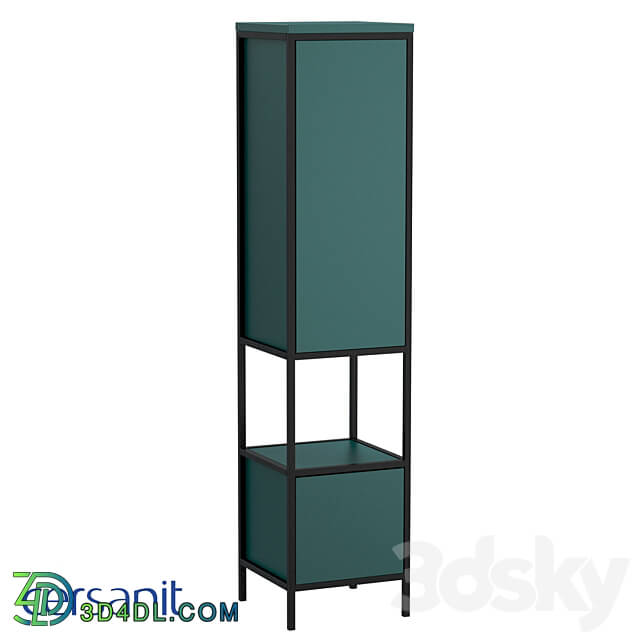  А63016 Wall tall cabinet BOTANIQUE 30 universal green