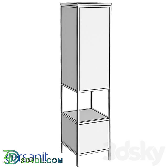  А63016 Wall tall cabinet BOTANIQUE 30 universal green