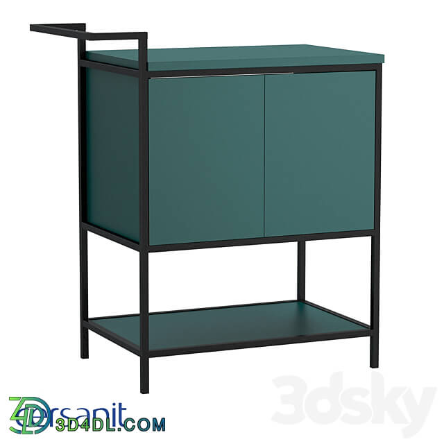  А63014 Cabinet under the sink floor BOTANIQUE 80 for CREA 50 green