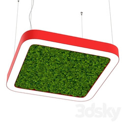 Pendant light Bone light with moss 