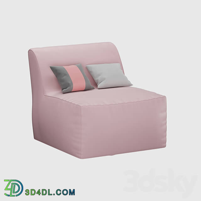 Arm chair - Ivonne modular armchair with oval back