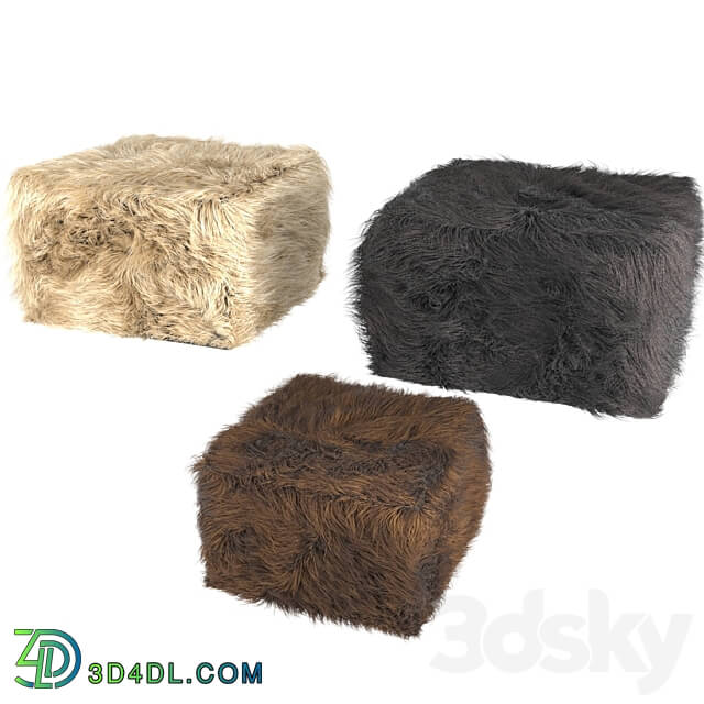 Other soft seating - Wool pouf Carito