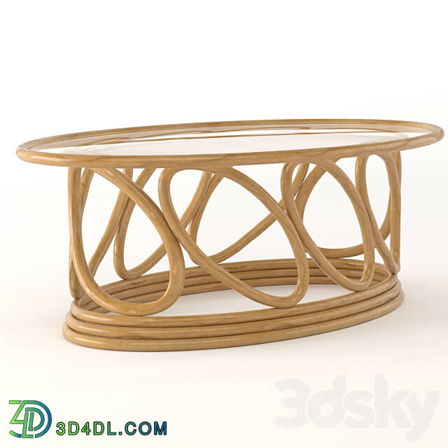 Table - Rattan Coffee Table Summer interior