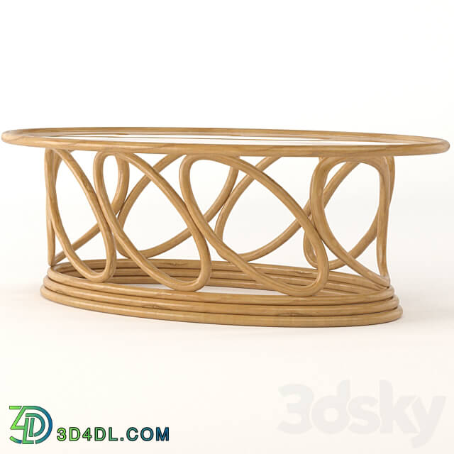 Table - Rattan Coffee Table Summer interior