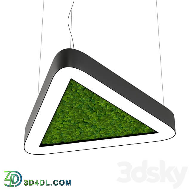 Pendant light - Bone light Moss Rounded Triangle OM