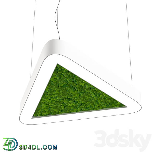 Pendant light - Bone light Moss Rounded Triangle OM