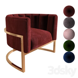 Arm chair - Corduroy armchair in five colors 