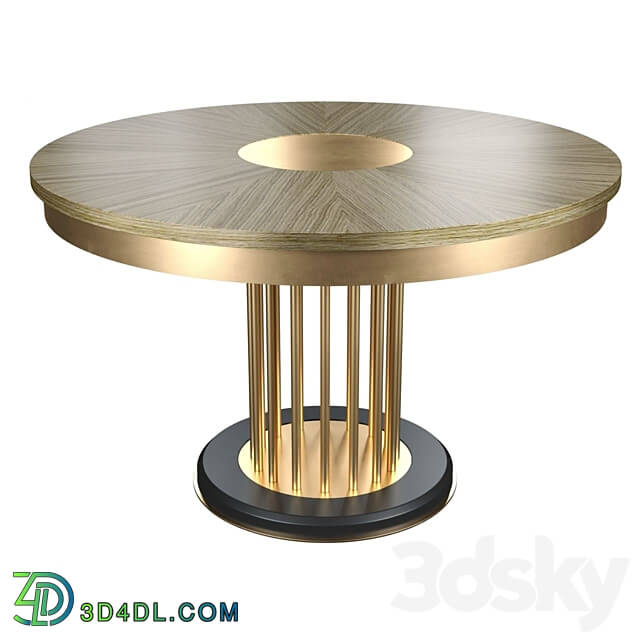 Table - OM Round Brass Dining Table S018 Any-Home