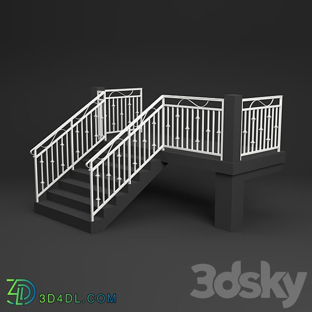 Staircase - metal railings