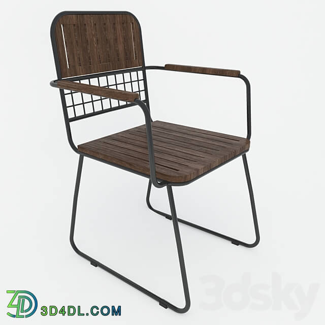 Chair - Wood And Metal Chair