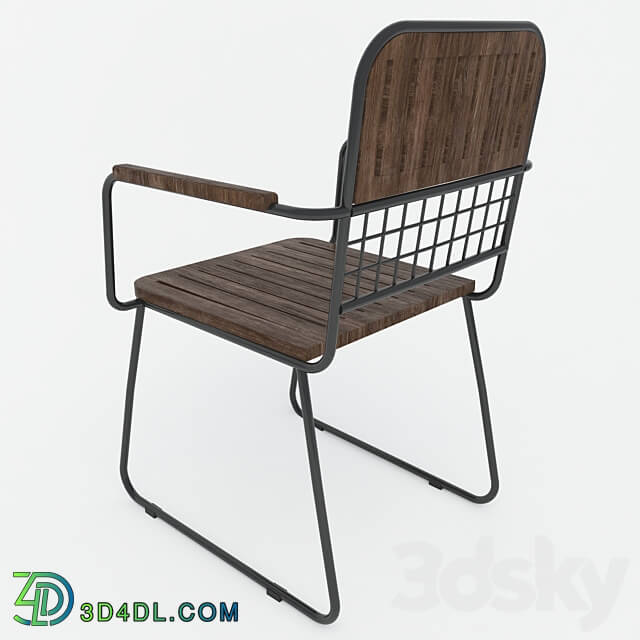 Chair - Wood And Metal Chair