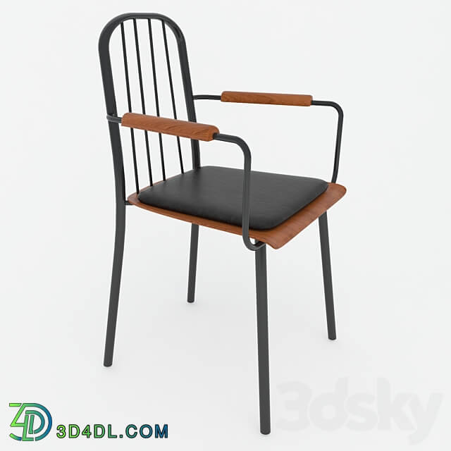 Chair - Wood And Metal Chair 2