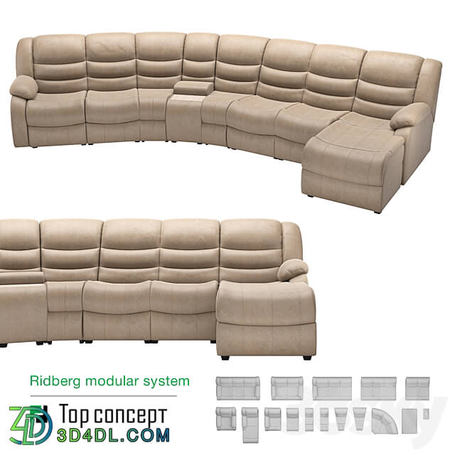 Rydberg sofa modular system 