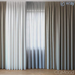 CGMood Curtains With Tulle 