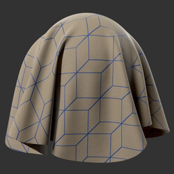 Poliigon Fabric Upholstery Bright Cube Pattern _texture_ - - - - -001 
