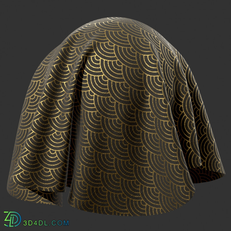 Poliigon Fabric Upholstery Japanese Waves _texture_ - - - -001