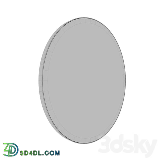 Round mirror with illumination Iron Saturn