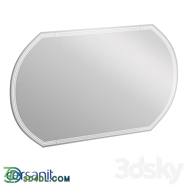 Mirror led 090 design 100x60 with anti fog illumination oval