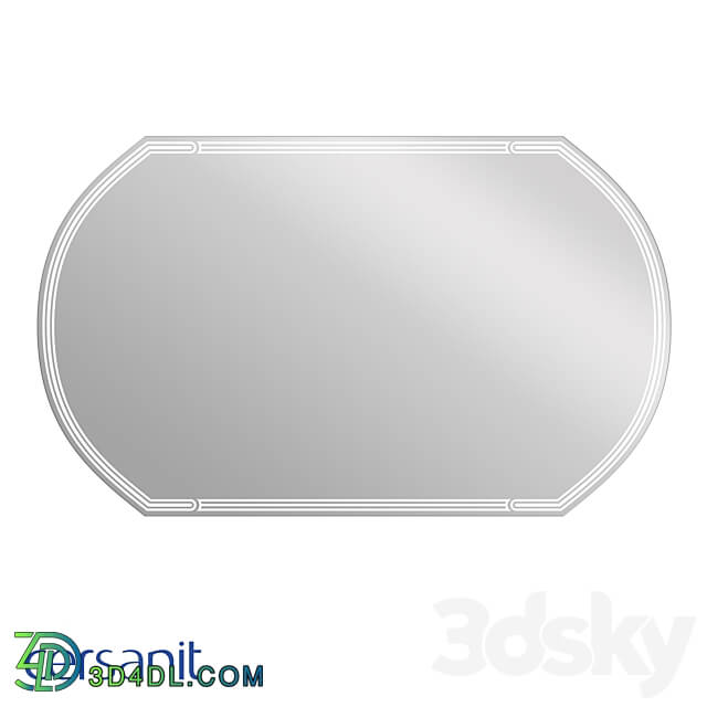 Oval led mirror 090 design 120x70 with anti fog illumination