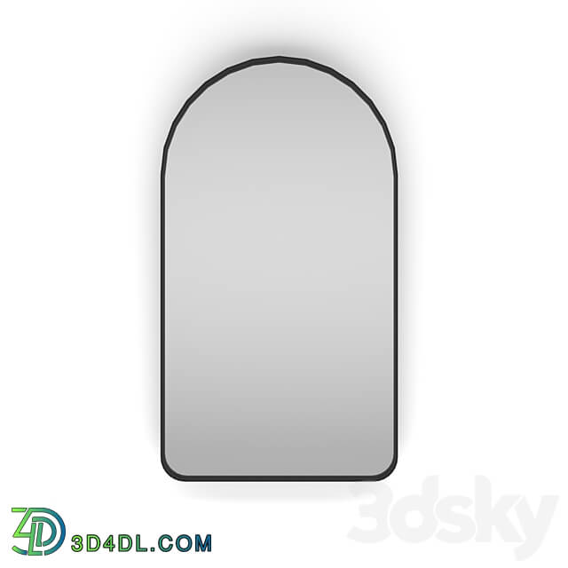 Arched mirror in a thin metal frame Iron