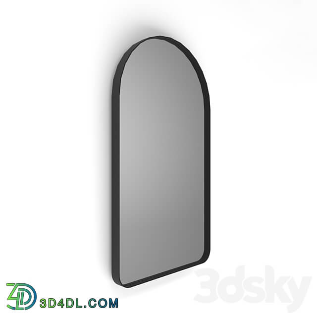 Arched mirror in a thin metal frame Iron