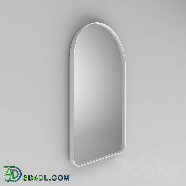 Arched mirror in a thin metal frame Iron