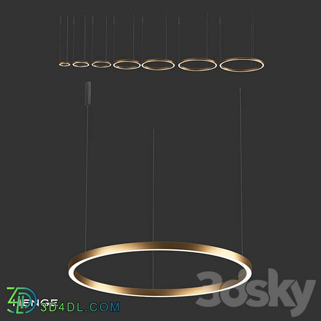 Pendant light Lamp Light Ring Horizontal by Henge om 