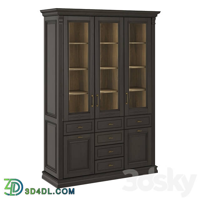 Wardrobe Display cabinets Three door Showcase with glass RIMAR 2021