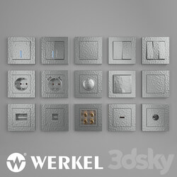 Miscellaneous ОМ Sockets and switches Werkel Hammer series silver  