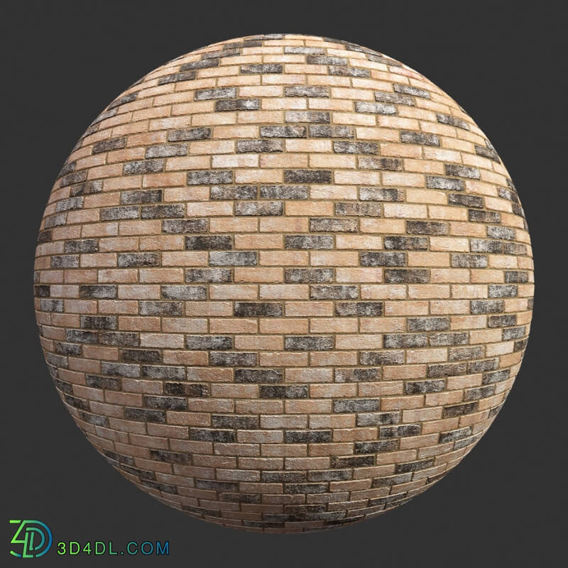 Poliigon Bricks Creased Buff Multi _texture_ - - - -001