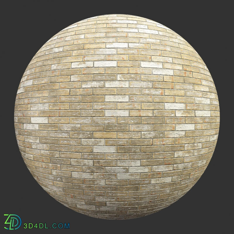 Poliigon Bricks Creased Buff Multi _texture_ - - - -002