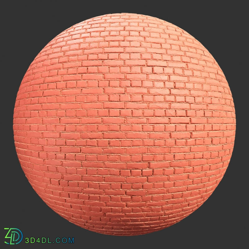 Poliigon Bricks English Painted Red _texture_ - - - -001