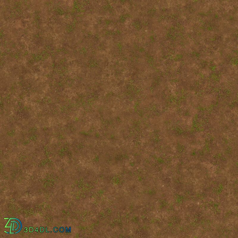 Poliigon Ground Dirt Weeds Patchy _texture_ - - - -001