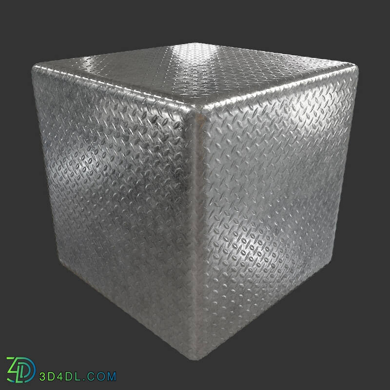 Poliigon Metal Diamond Plate Steel Worn _texture_ - - - - -001