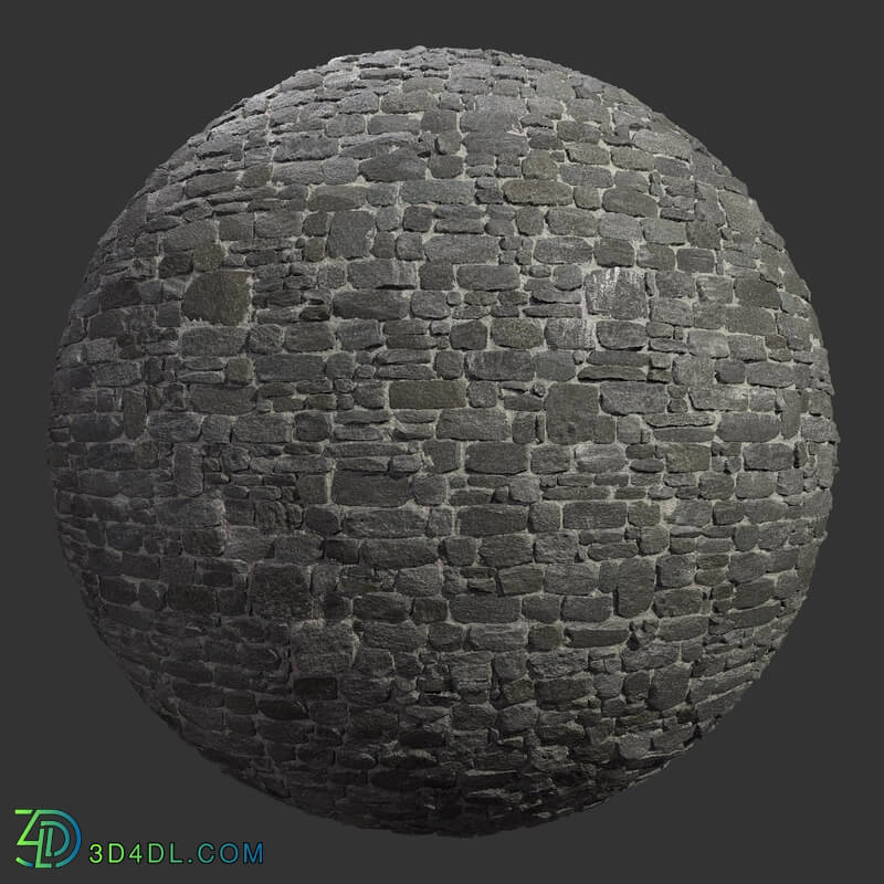 Poliigon Stone Bricks Black _texture_ - - -001