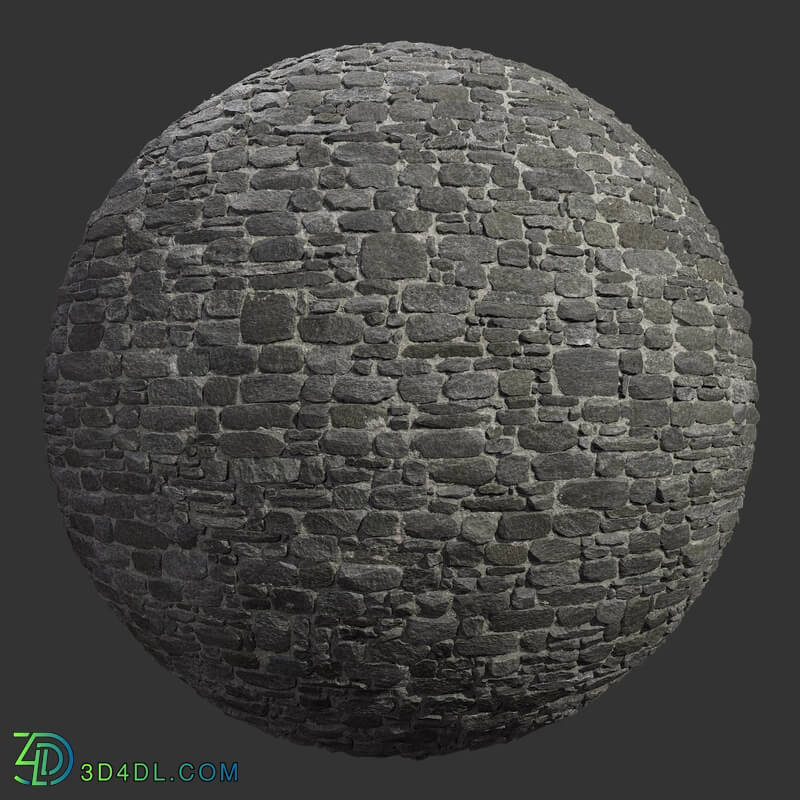 Poliigon Stone Bricks Black _texture_ - - -002