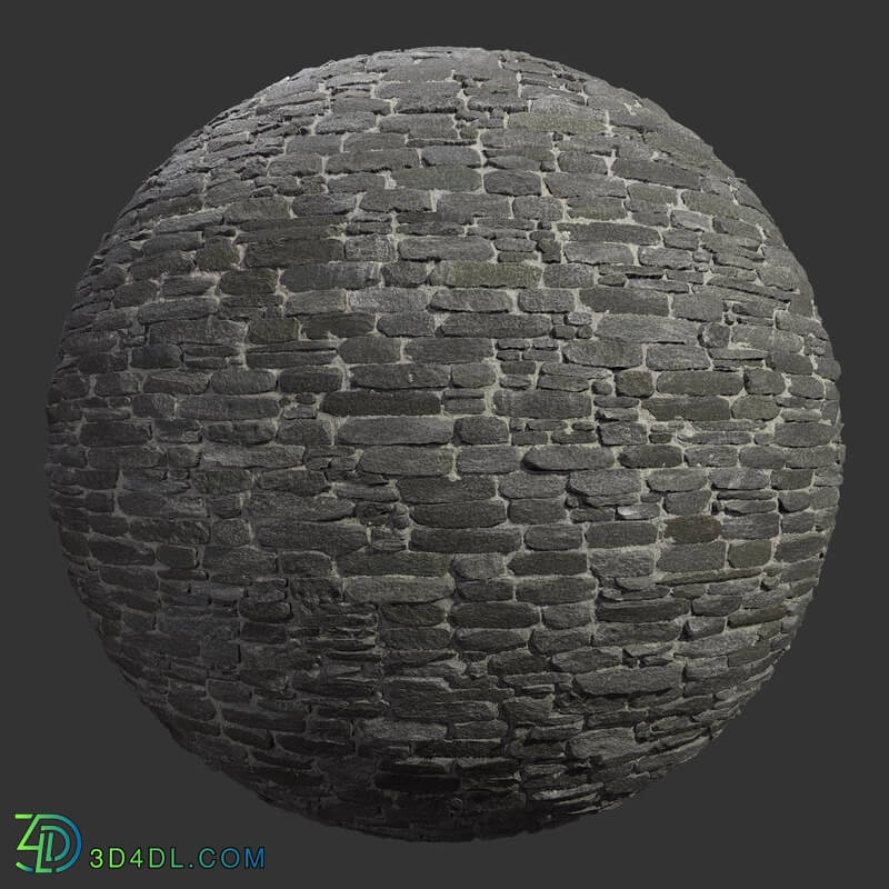 Poliigon Stone Bricks Black _texture_ - - -003