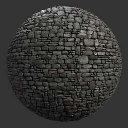 Poliigon Stone Bricks Black _texture_ - - -005 