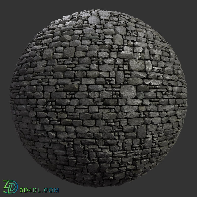 Poliigon Stone Bricks Black _texture_ - - -005