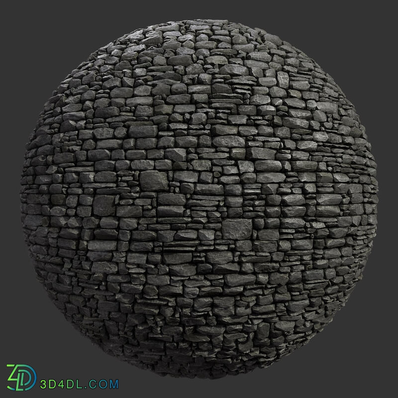 Poliigon Stone Bricks Black _texture_ - - -006